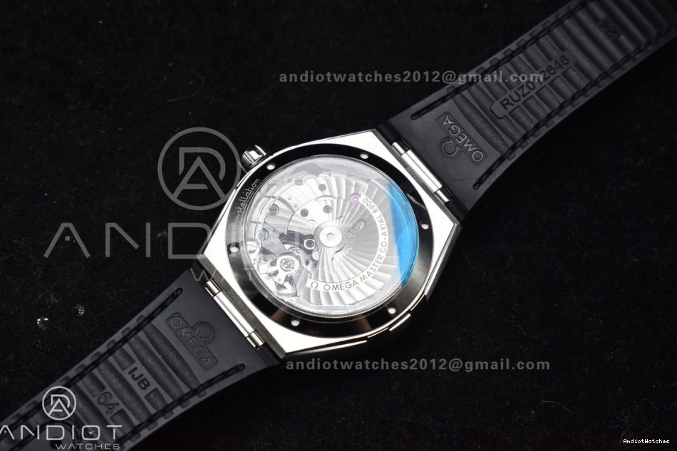 Constellation Black Strap Gummy on 1:1 A8900 Black VSF Edition Ceramic Black Dial HighPerformance SS Best Super 545 Clone 0412